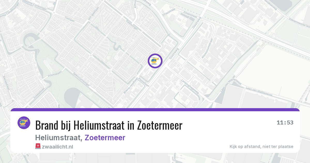 Brand bij Heliumstraat in Zoetermeer — 5 mrt 2026