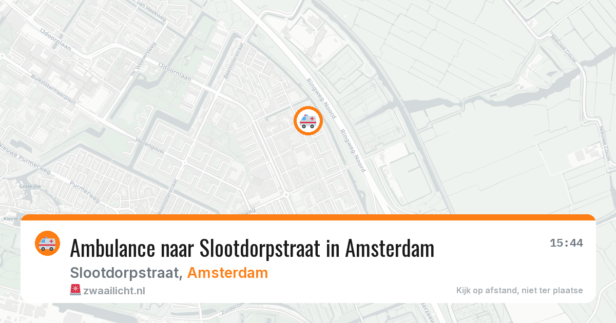 Ambulance naar Slootdorpstraat in Amsterdam — 12 jun 2026