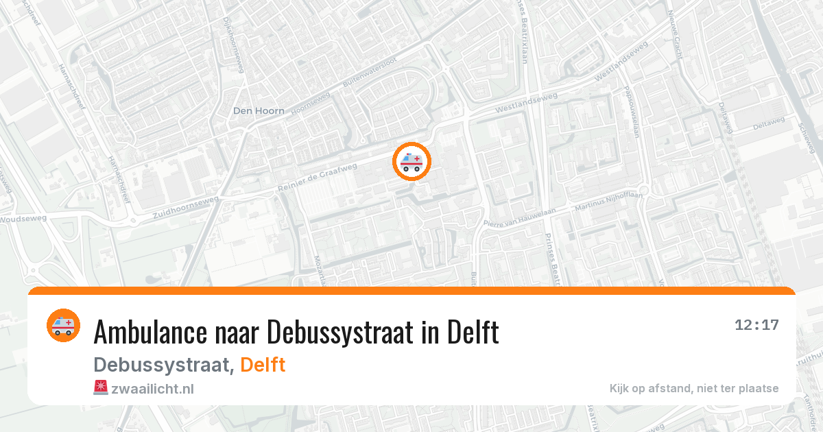Ambulance naar Debussystraat in Delft — 11 jul 2026