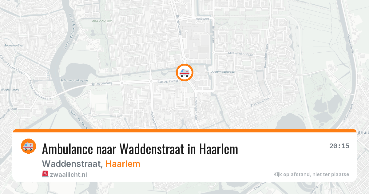 Ambulance naar Waddenstraat in Haarlem — 3 aug 2026