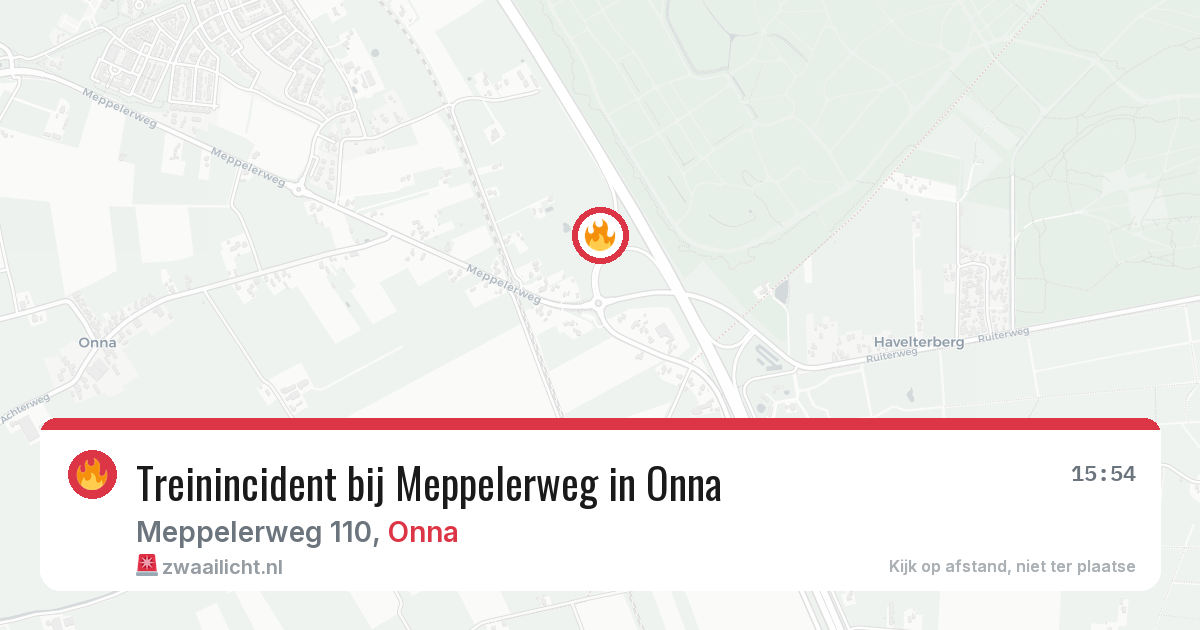 Treinincident bij Meppelerweg in Onna — 2 mrt 2026