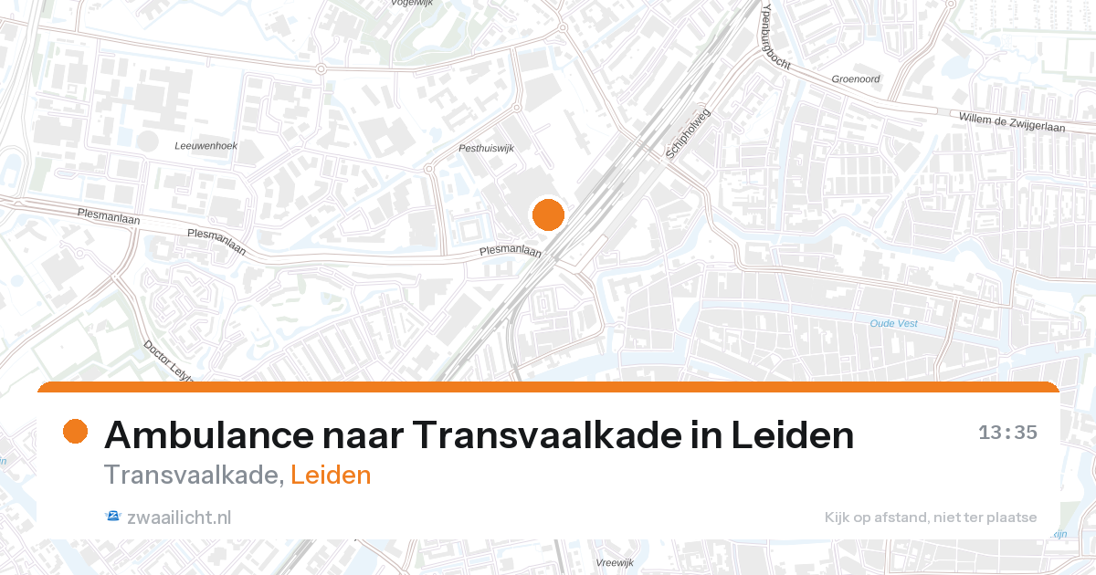 Ambulance naar Transvaalkade in Leiden — 13 feb 2026