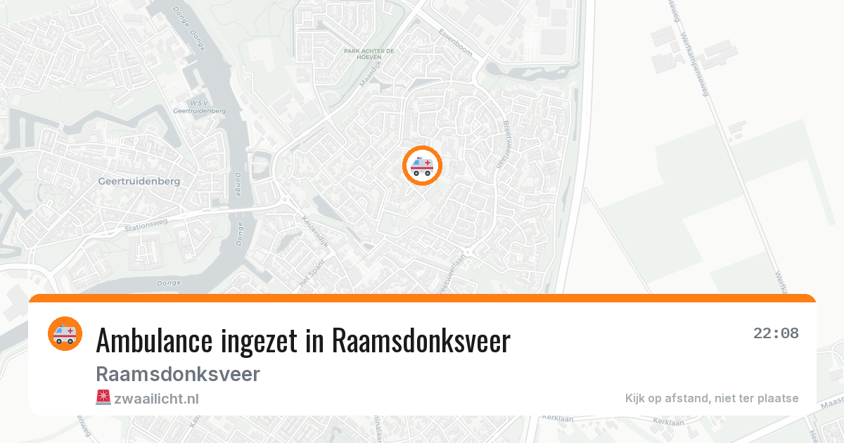 Ambulance ingezet in Raamsdonksveer — 12 aug 2026