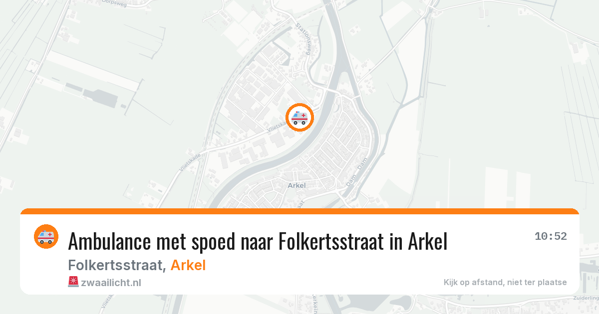 Ambulance met spoed naar Folkertsstraat in Arkel — 26 jun 2026