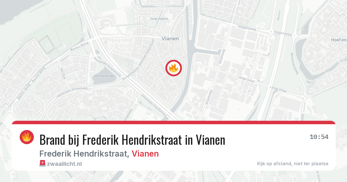 Brand bij Frederik Hendrikstraat in Vianen — 8 aug 2026