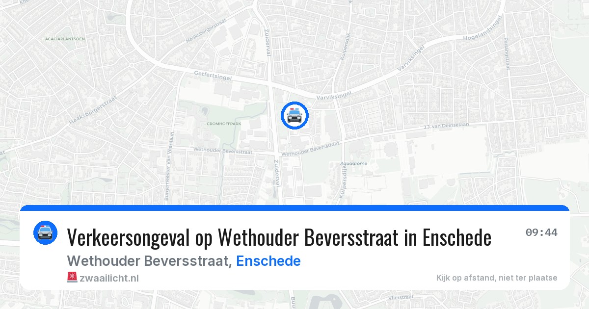 Verkeersongeval op Wethouder Beversstraat in Enschede — 23 apr 2026