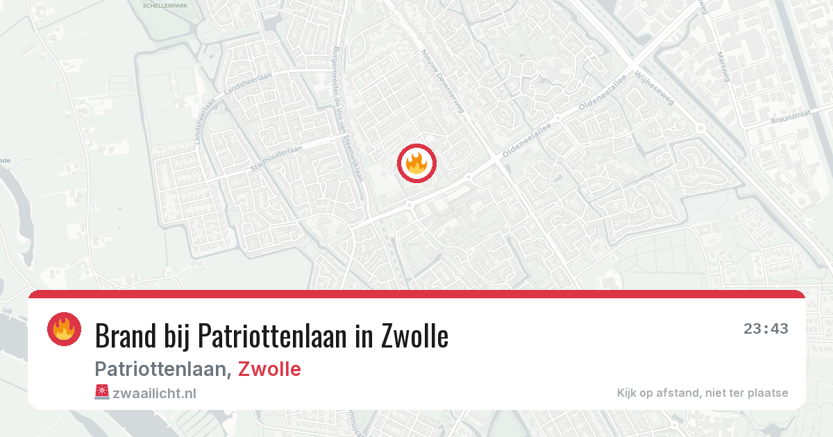 Brand bij Patriottenlaan in Zwolle — 19 jun 2026