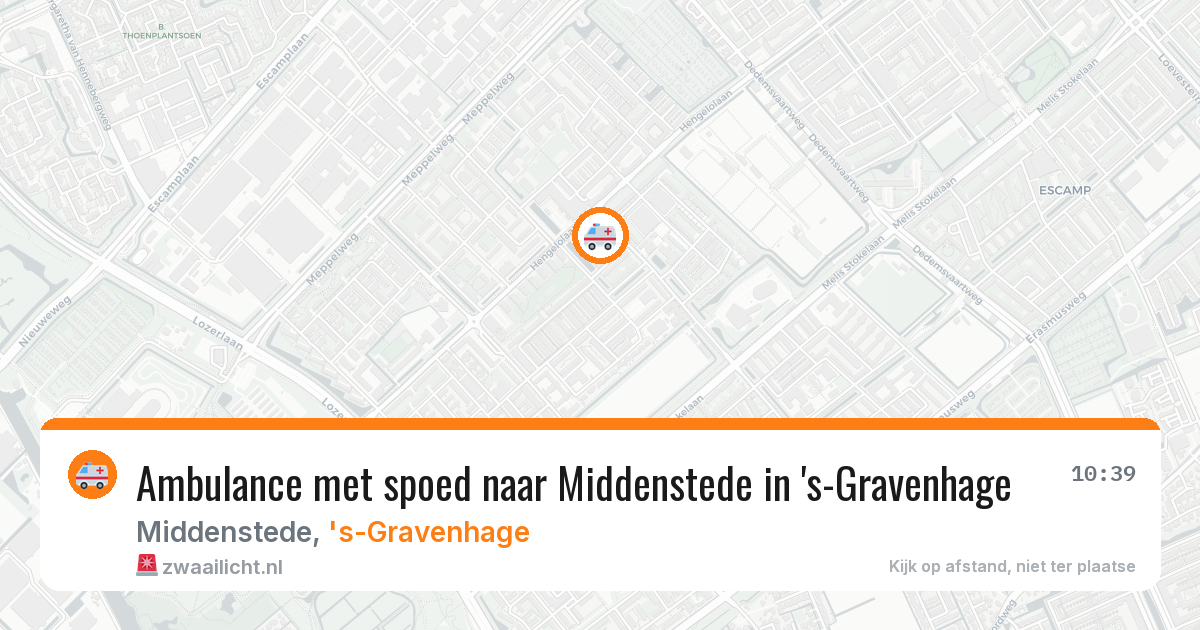 Ambulance met spoed naar Middenstede in 's-Gravenhage — 13 aug 2026