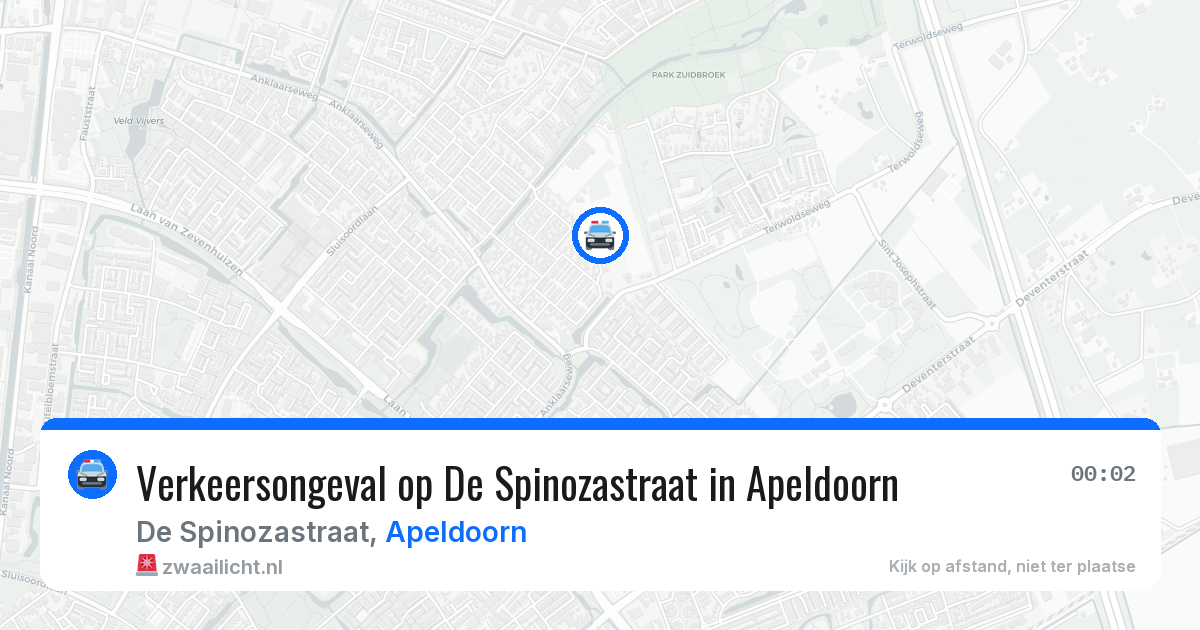 Verkeersongeval op De Spinozastraat in Apeldoorn — 13 jun 2026