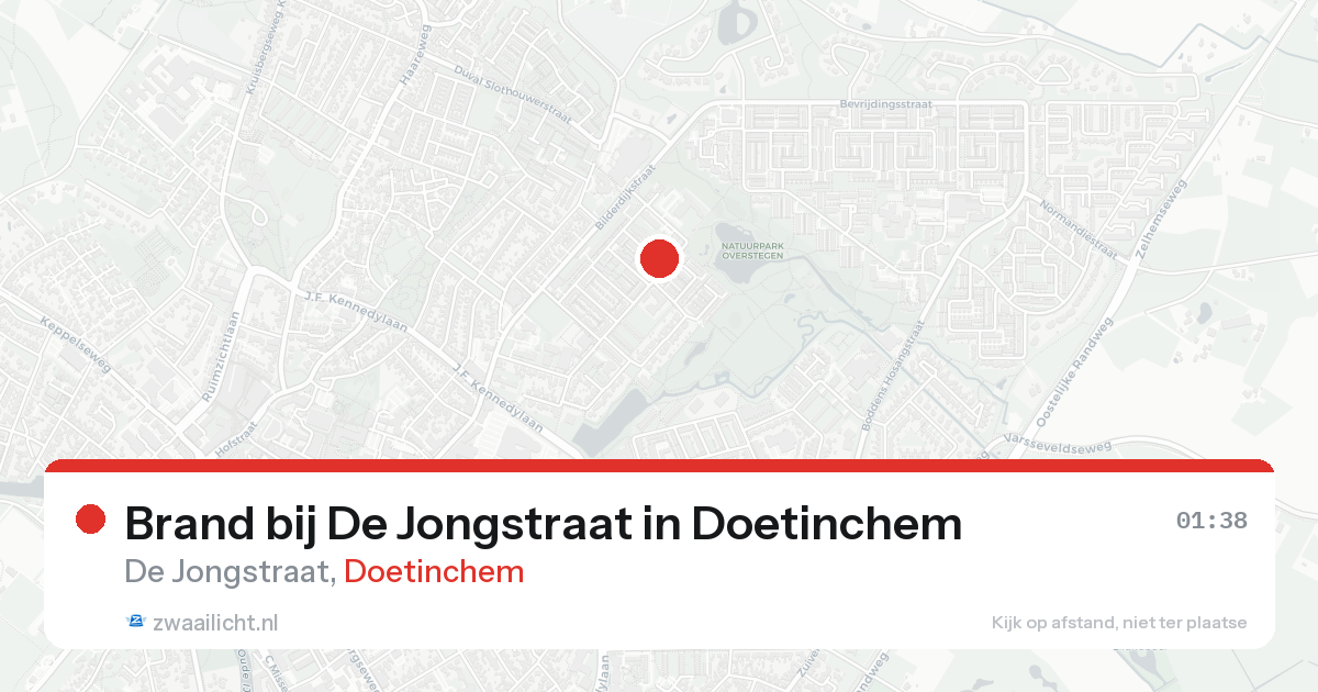 Brand bij De Jongstraat in Doetinchem — 24 mei 2026