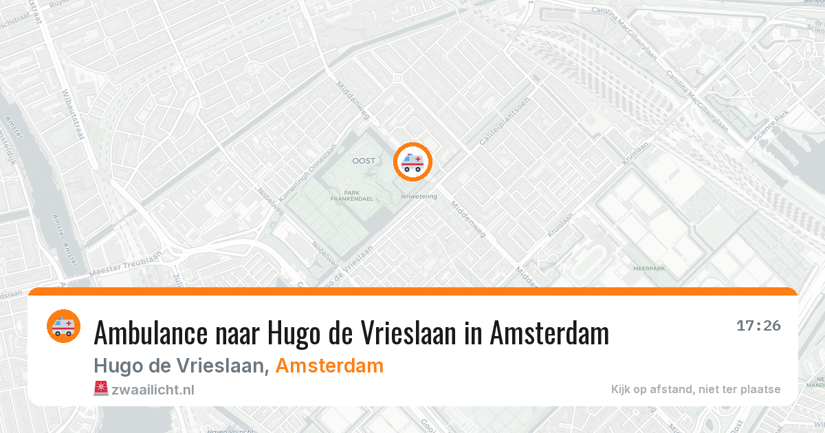 Ambulance naar Hugo de Vrieslaan in Amsterdam — 12 jun 2026