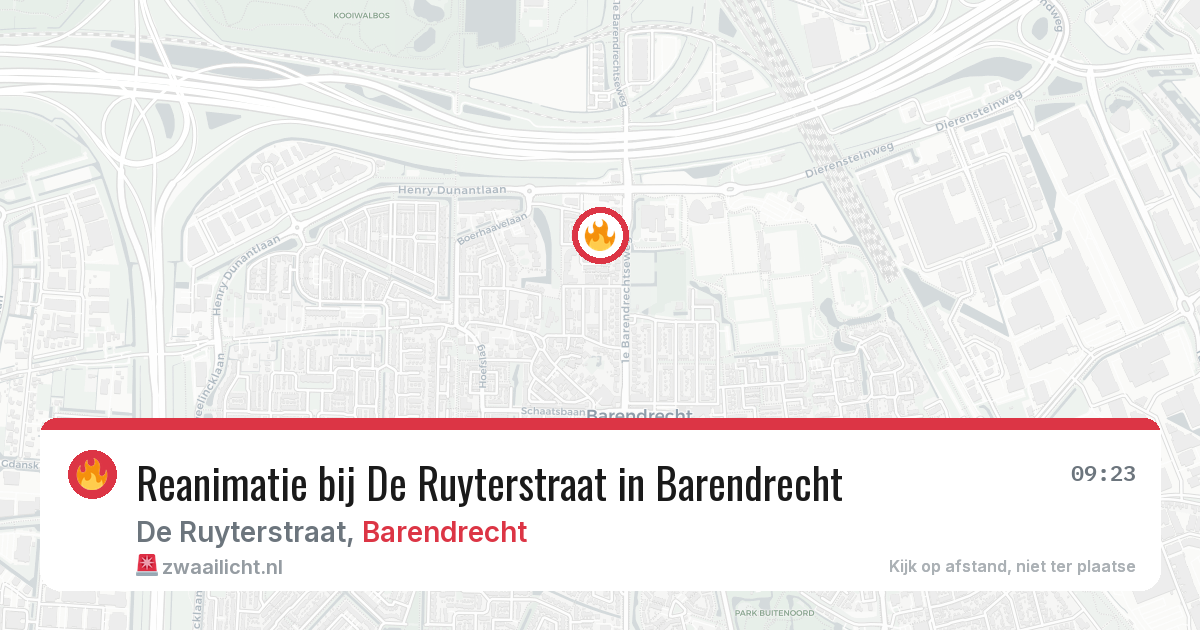 Reanimatie bij De Ruyterstraat in Barendrecht — 6 apr 2026