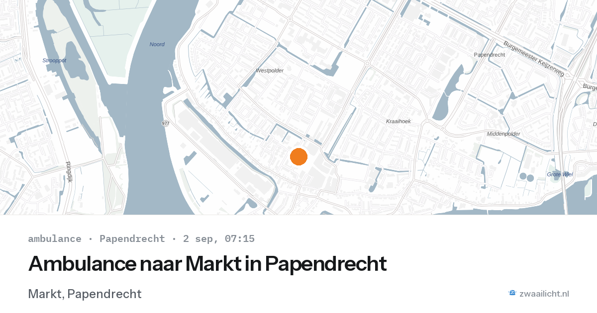 Ambulance naar Markt in Papendrecht — 2 sep 2026
