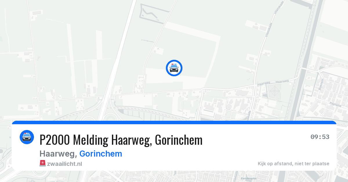 P2000 Melding Haarweg, Gorinchem — 11 aug 2026