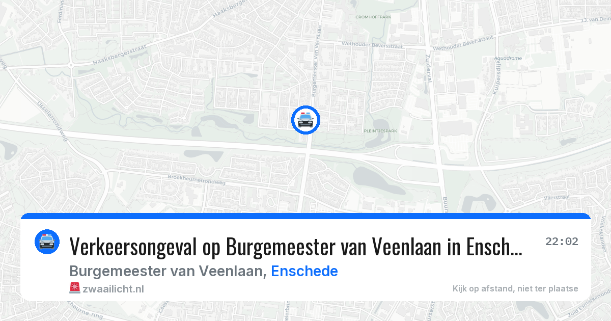 Verkeersongeval op Burgemeester van Veenlaan in Enschede — 5 jul 2026