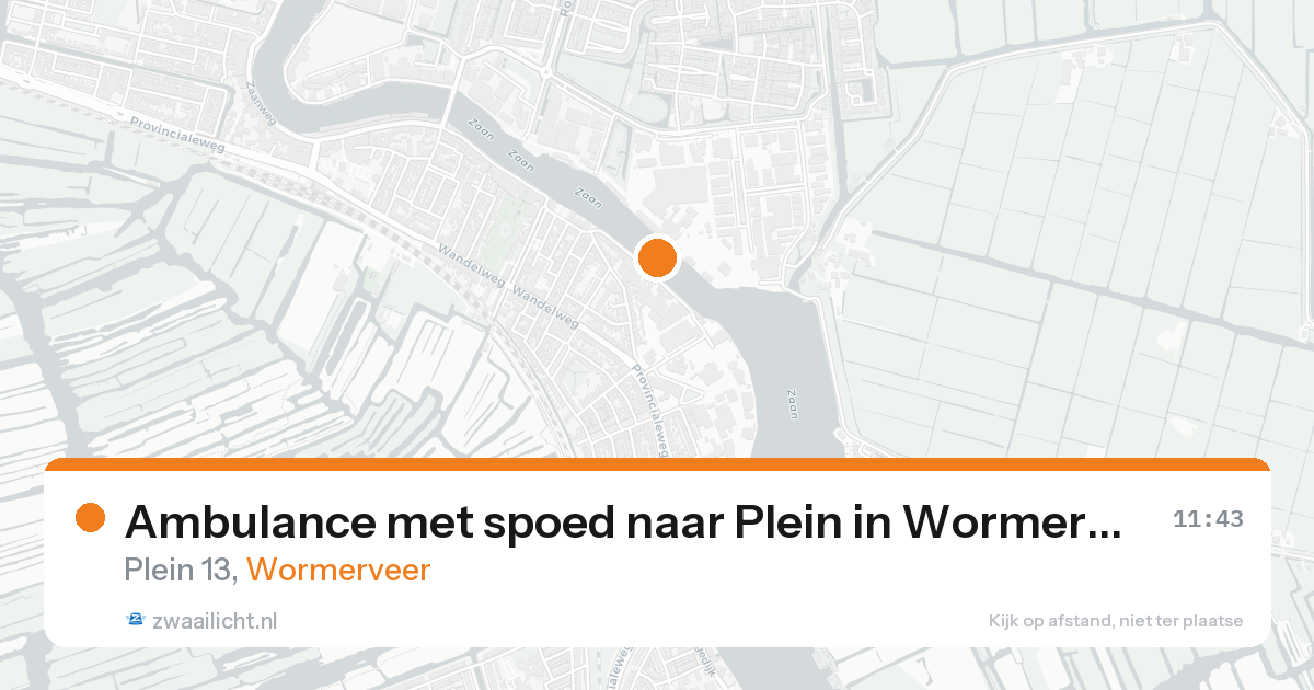 Ambulance met spoed naar Plein in Wormerveer — 25 aug 2026
