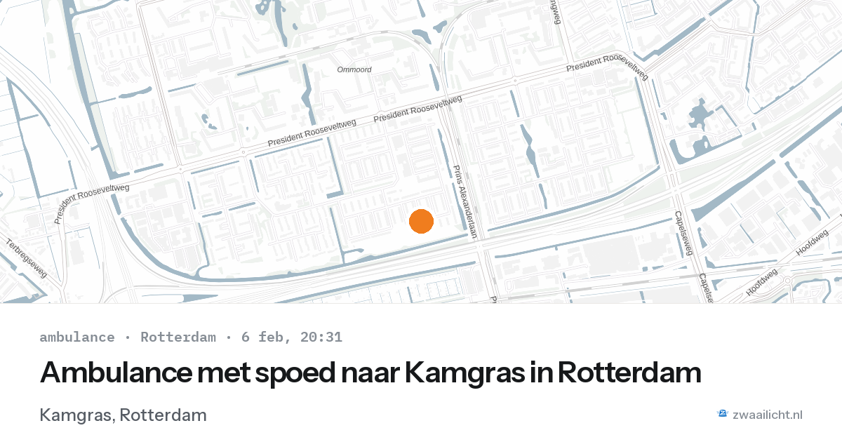 Ambulance met spoed naar Kamgras in Rotterdam — 6 feb 2026