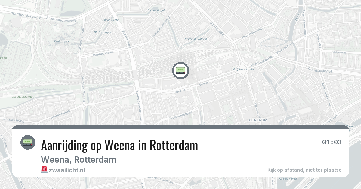 Aanrijding op Weena in Rotterdam — 8 mrt 2026