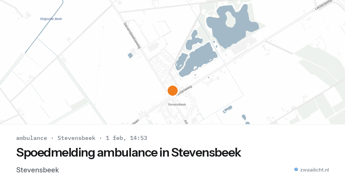 Spoedmelding ambulance in Stevensbeek — 1 feb 2026