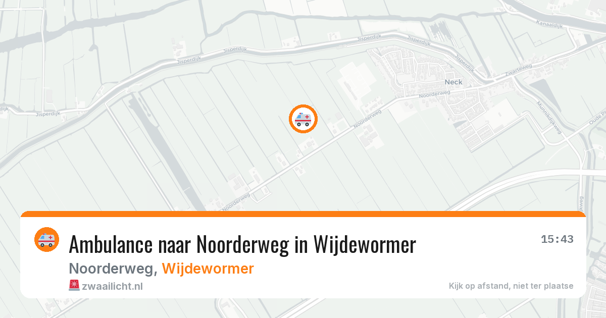 Ambulance naar Noorderweg in Wijdewormer — 9 mei 2026