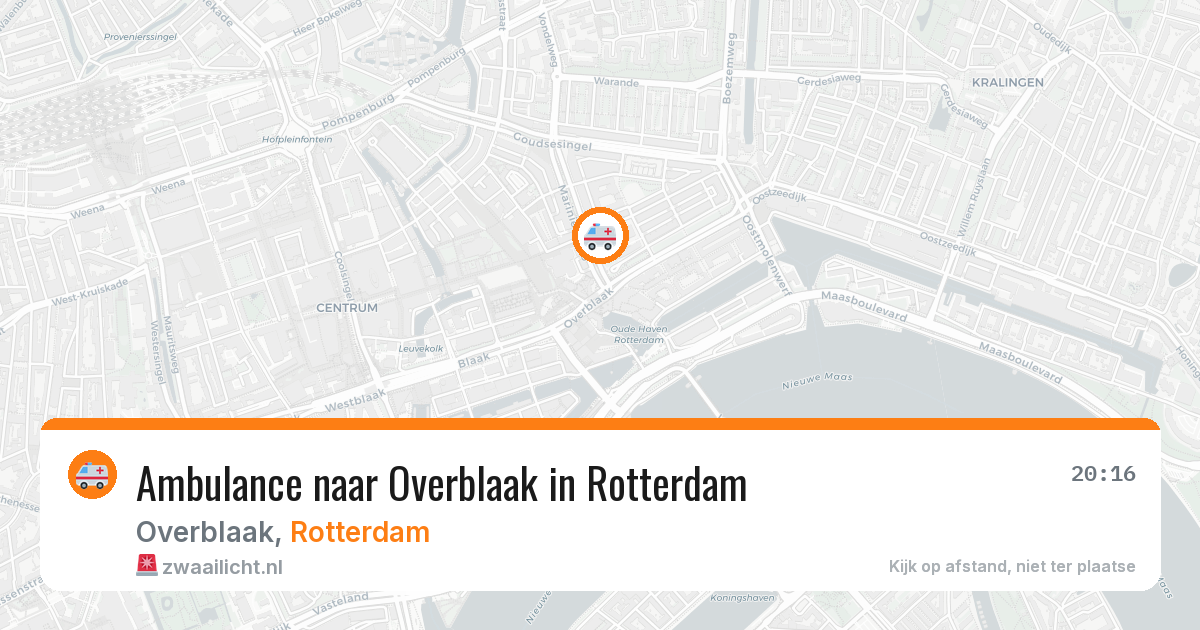 Ambulance naar Overblaak in Rotterdam — 8 mei 2026