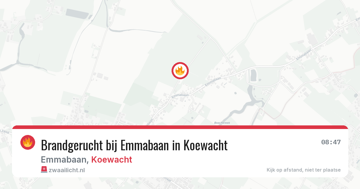Brandgerucht bij Emmabaan in Koewacht — 28 jun 2026