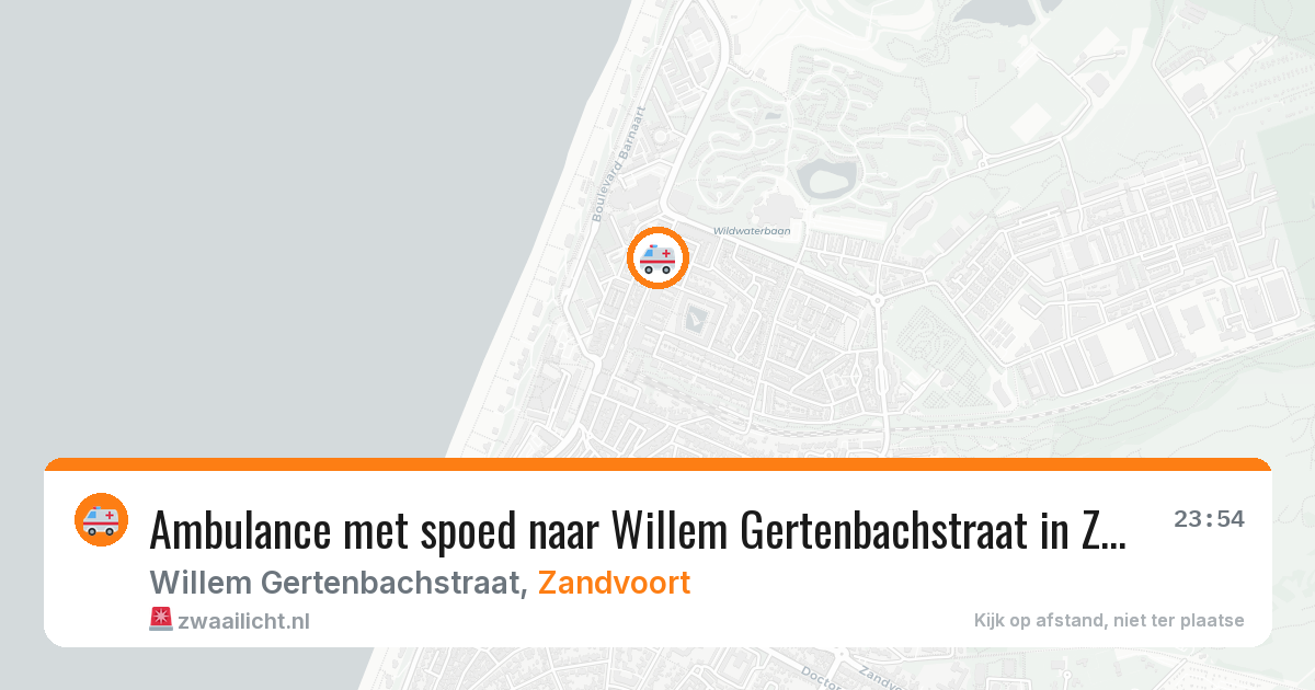 Ambulance met spoed naar Willem Gertenbachstraat in Zandvoort — 9 apr 2026