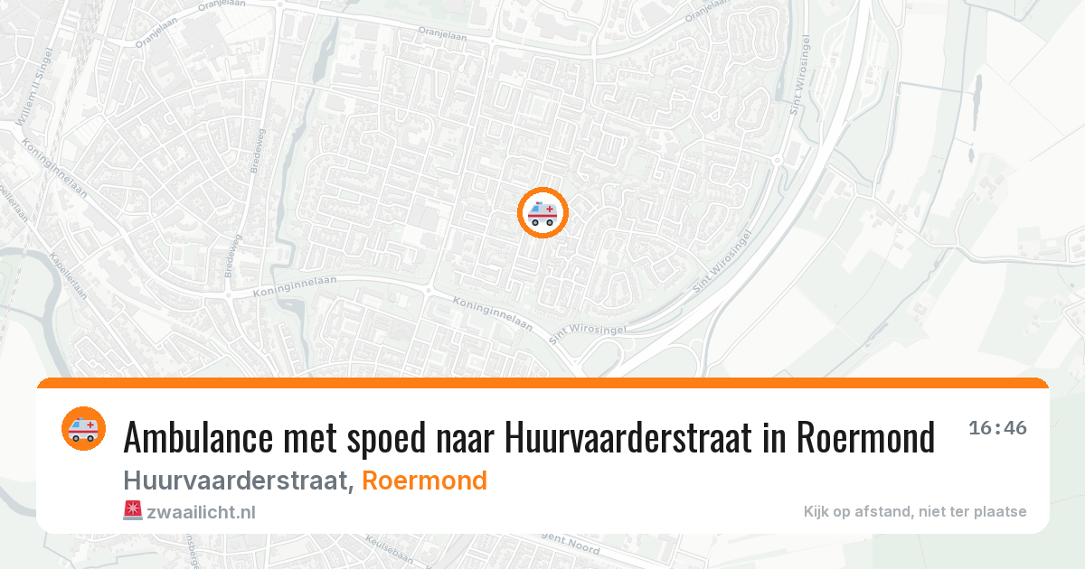 Ambulance met spoed naar Huurvaarderstraat in Roermond — 14 apr 2026
