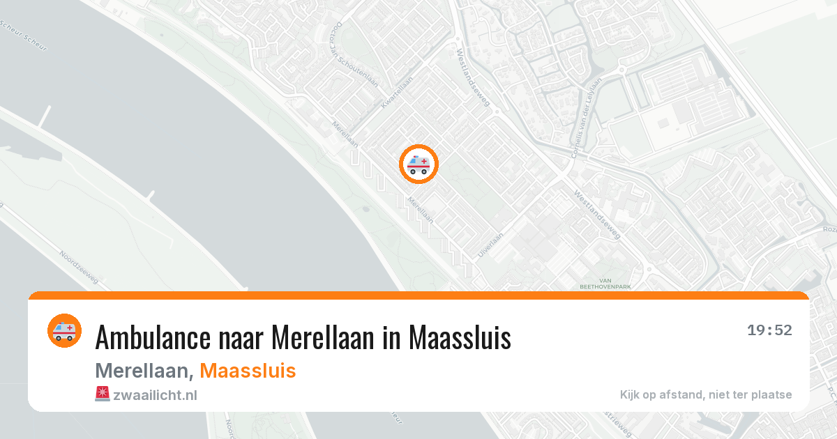 Ambulance naar Merellaan in Maassluis — 24 mrt 2026