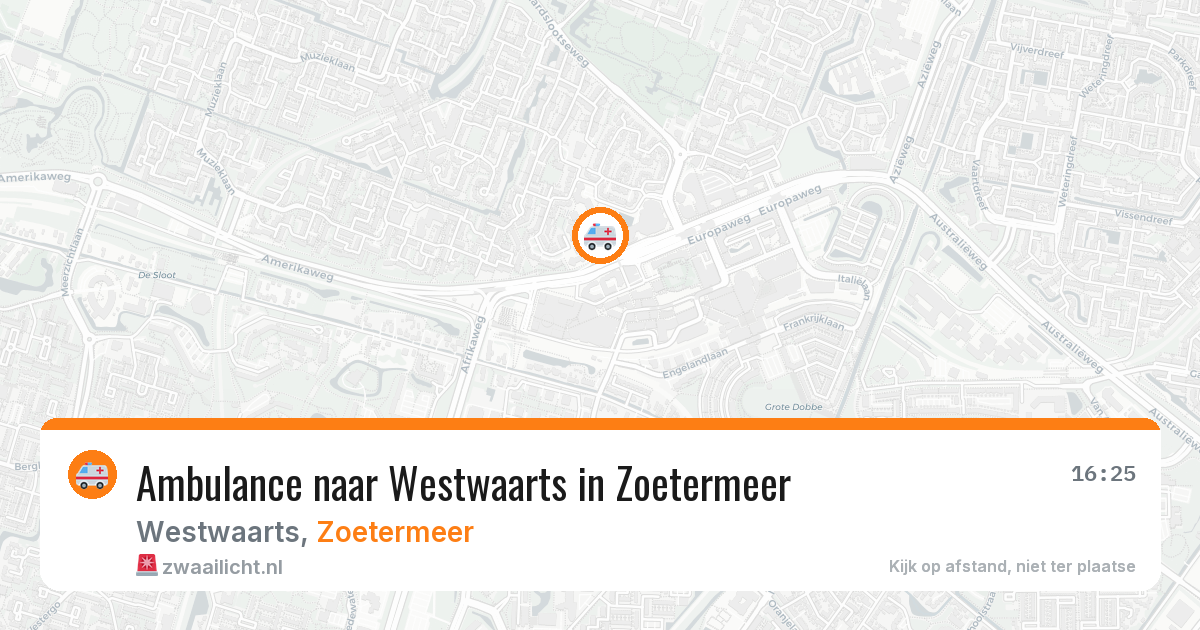 Ambulance naar Westwaarts in Zoetermeer — 24 jun 2026