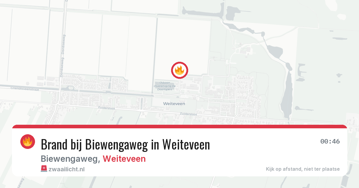 Brand bij Biewengaweg in Weiteveen — 28 jun 2026