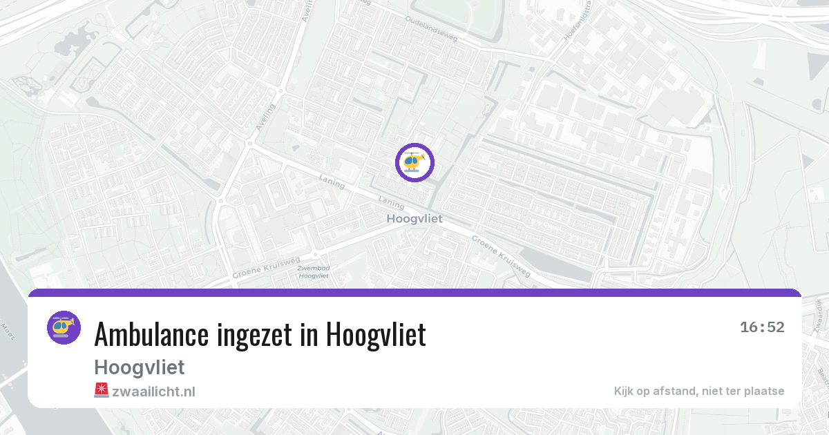 Ambulance ingezet in Hoogvliet — 2 aug 2026