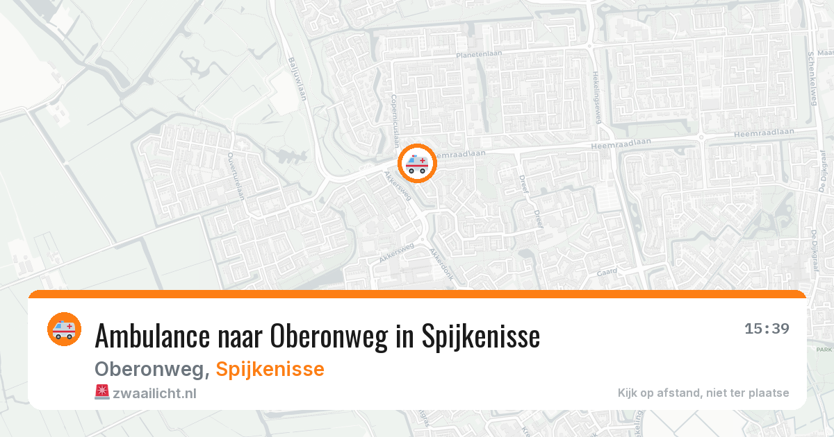 Ambulance naar Oberonweg in Spijkenisse — 22 mei 2026