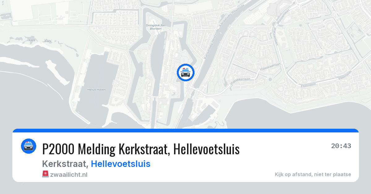 P2000 Melding Kerkstraat, Hellevoetsluis — 5 aug 2026