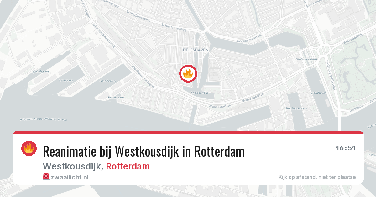 Reanimatie bij Westkousdijk in Rotterdam — 30 jun 2026