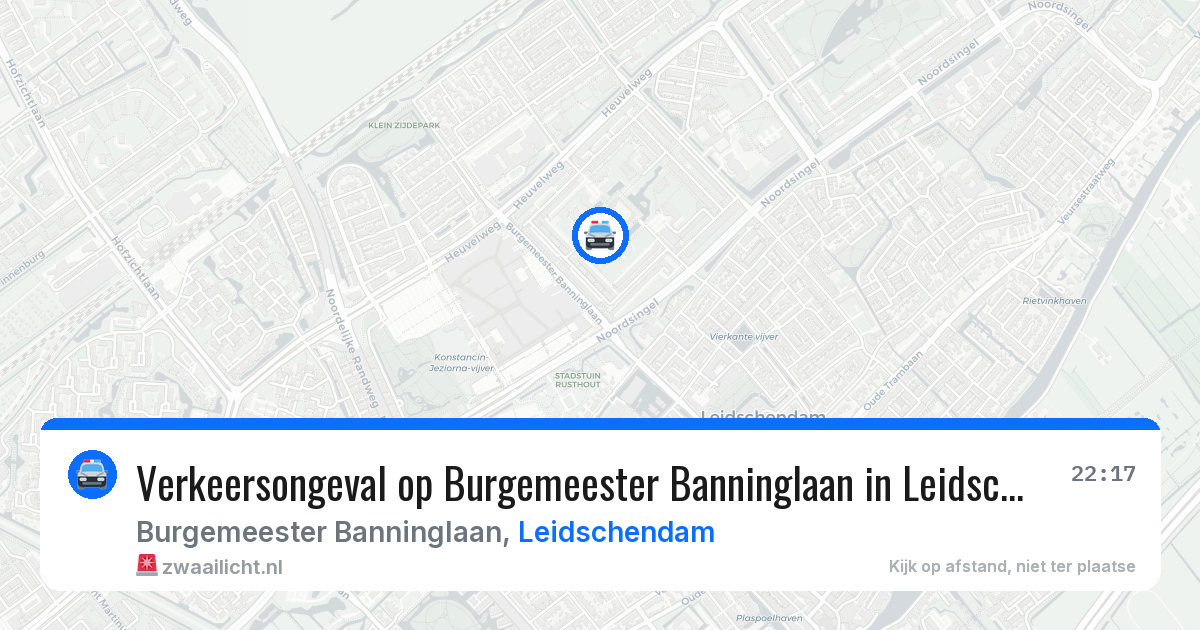 Verkeersongeval op Burgemeester Banninglaan in Leidschendam — 8 aug 2026