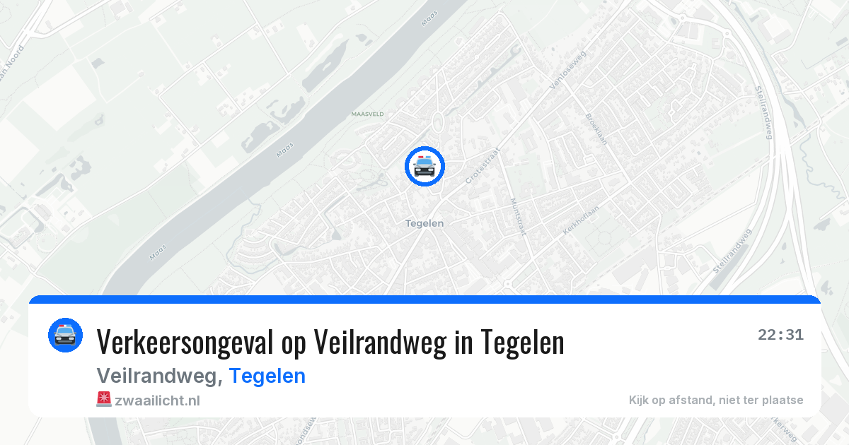 Verkeersongeval op Veilrandweg in Tegelen — 21 apr 2026