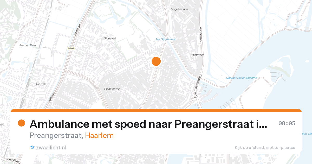 Ambulance met spoed naar Preangerstraat in Haarlem — 12 jun 2026