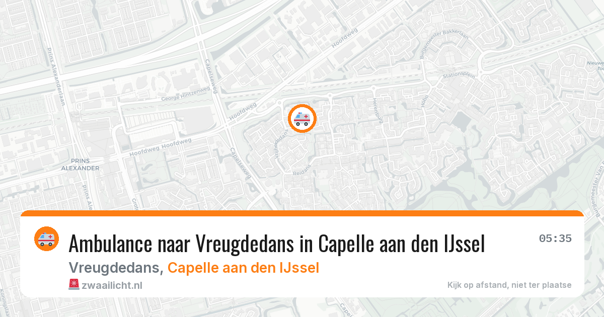 Ambulance naar Vreugdedans in Capelle aan den IJssel — 21 jun 2026