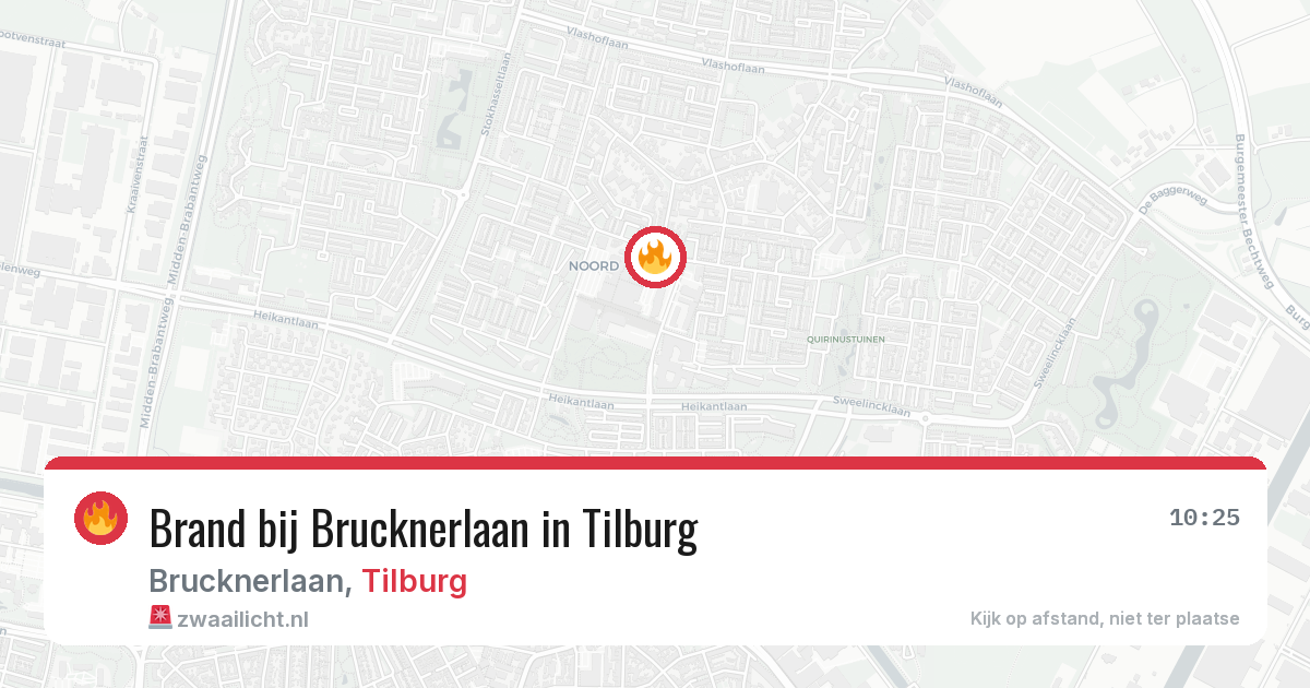 Brand bij Brucknerlaan in Tilburg — 11 jul 2026