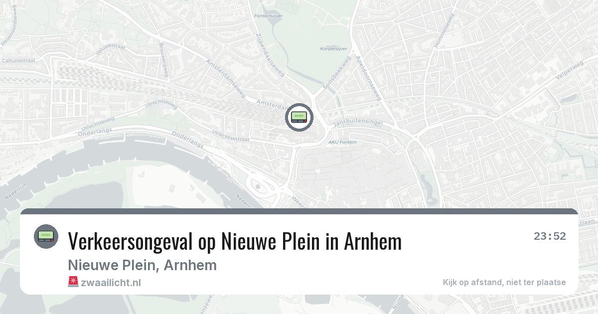 Verkeersongeval op Nieuwe Plein in Arnhem — 2 apr 2026