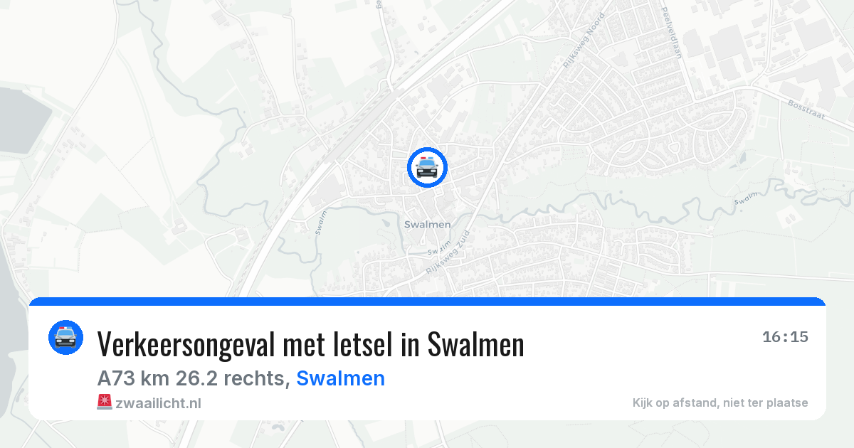 Verkeersongeval met letsel in Swalmen — 19 mrt 2026