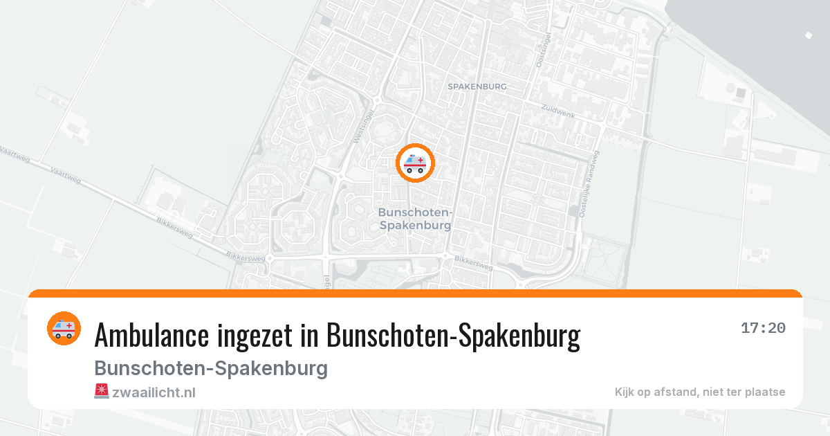 Ambulance ingezet in Bunschoten-Spakenburg — 17 jun 2026