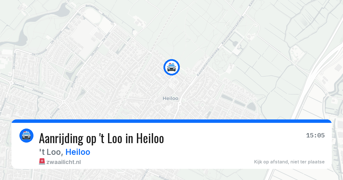 Aanrijding op 't Loo in Heiloo — 20 jun 2026