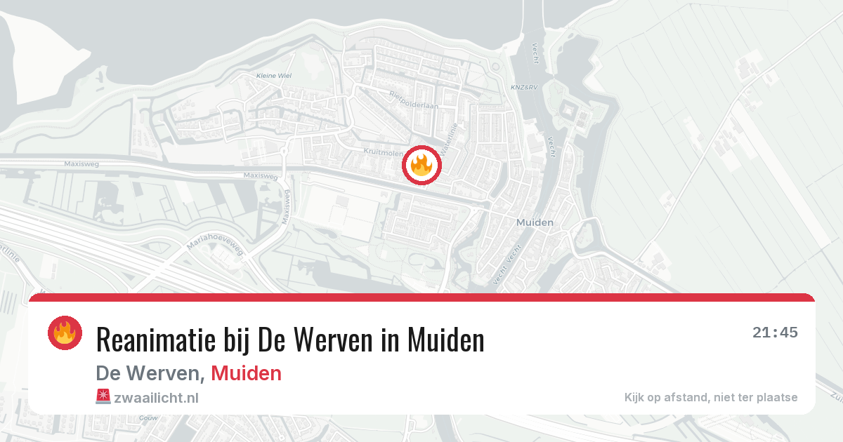 Reanimatie bij De Werven in Muiden — 24 jan 2026