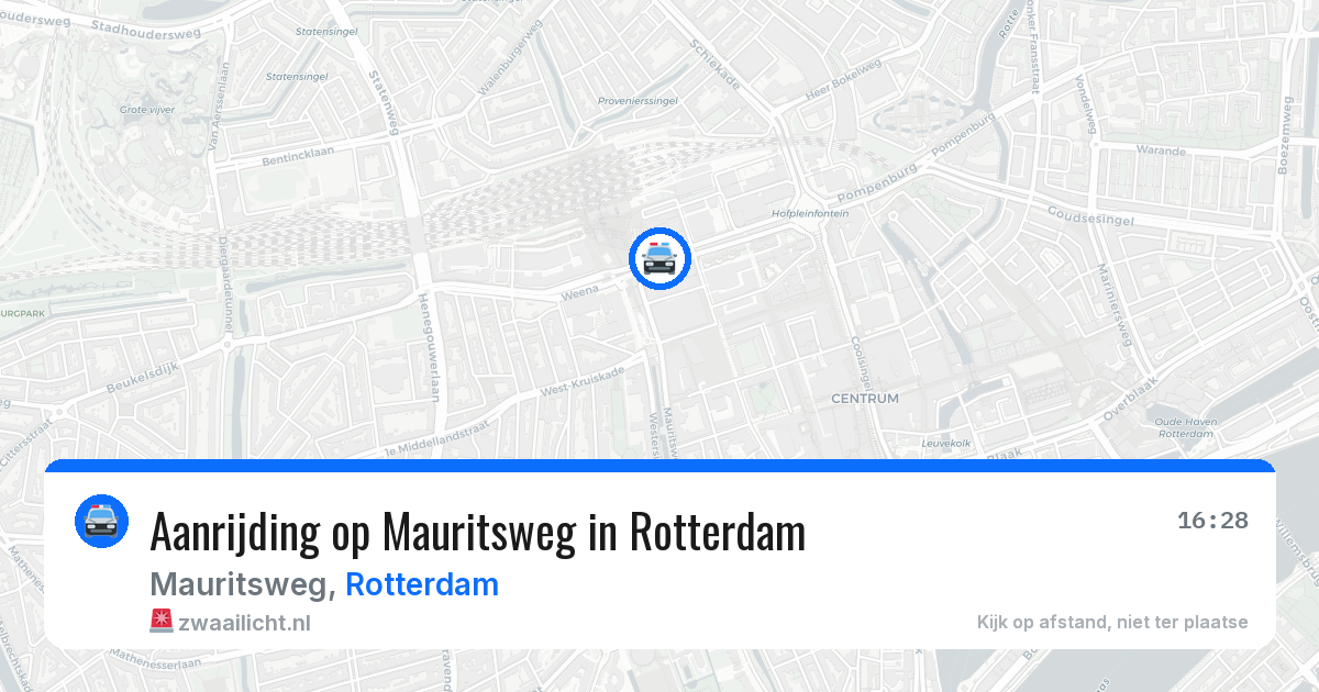 Aanrijding op Mauritsweg in Rotterdam — 15 mei 2026