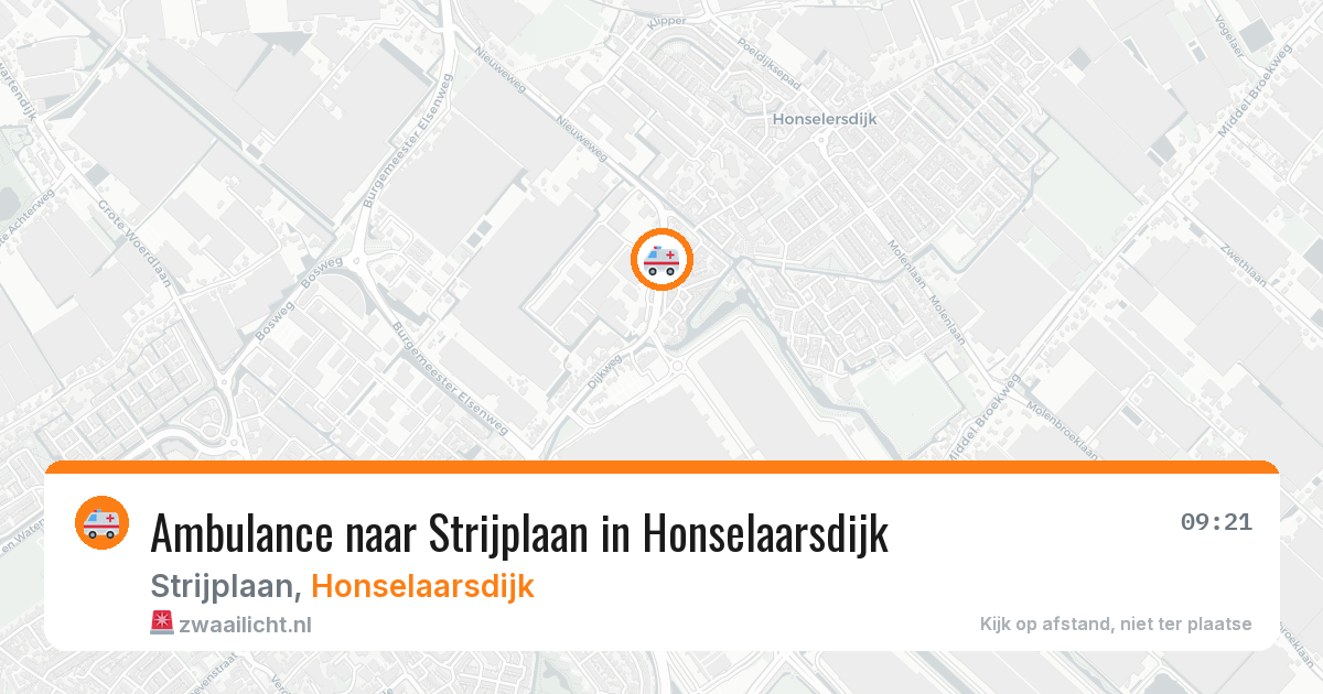 Ambulance naar Strijplaan in Honselaarsdijk — 27 mei 2026
