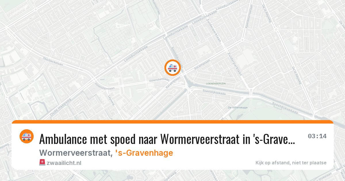 Ambulance met spoed naar Wormerveerstraat in 's-Gravenhage — 29 jan 2026