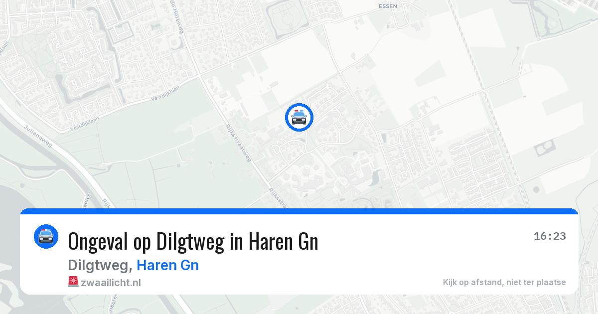 Ongeval op Dilgtweg in Haren Gn — 14 jun 2026