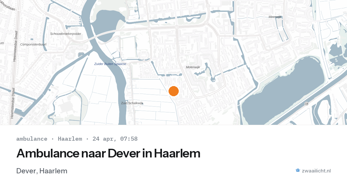 Ambulance naar Dever in Haarlem — 24 apr 2026